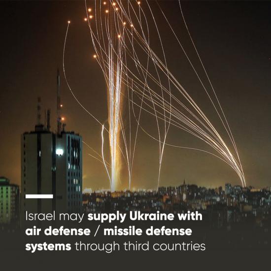 Israel may supply Ukraine with air defense / missile defense systems