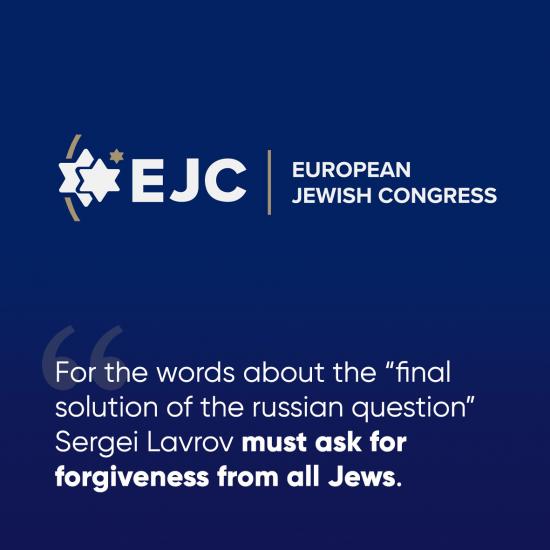 EJC demands Lavrov apology to Jews for Holocaust distortion - Boris Lozhkin